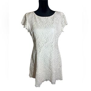 Tulle Floral Lace Dress With Lining Women’s Size Large